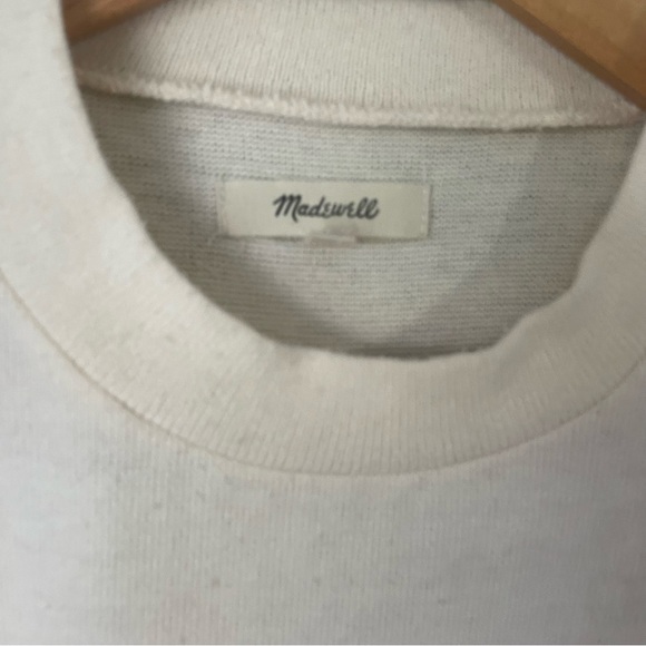 Madewell Puff-Sleeve Mockneck Top antique cream size medium - Picture 12 of 12
